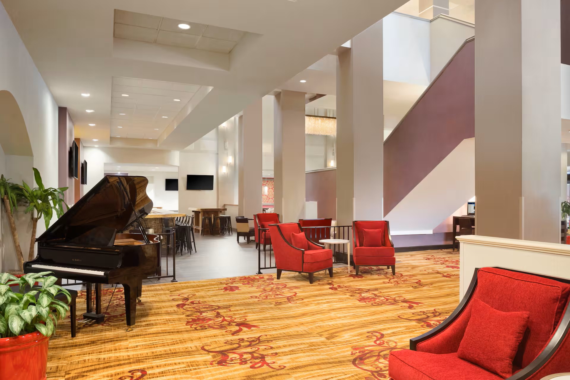 FW Hilton Lobby by Grand Wayne Entrance